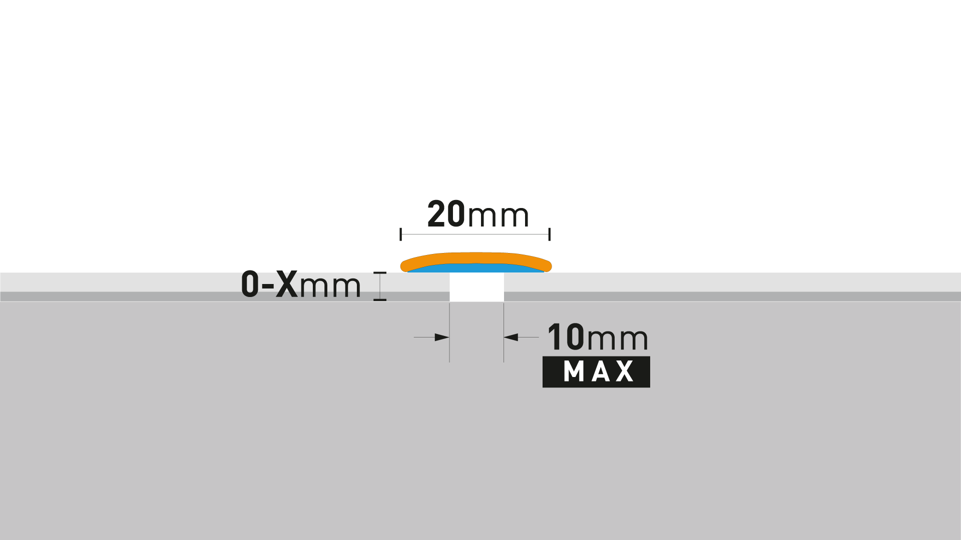 Floor profile Arbiton - PRO 20 BRUSHED TITANIUM B3 - 0,93 M