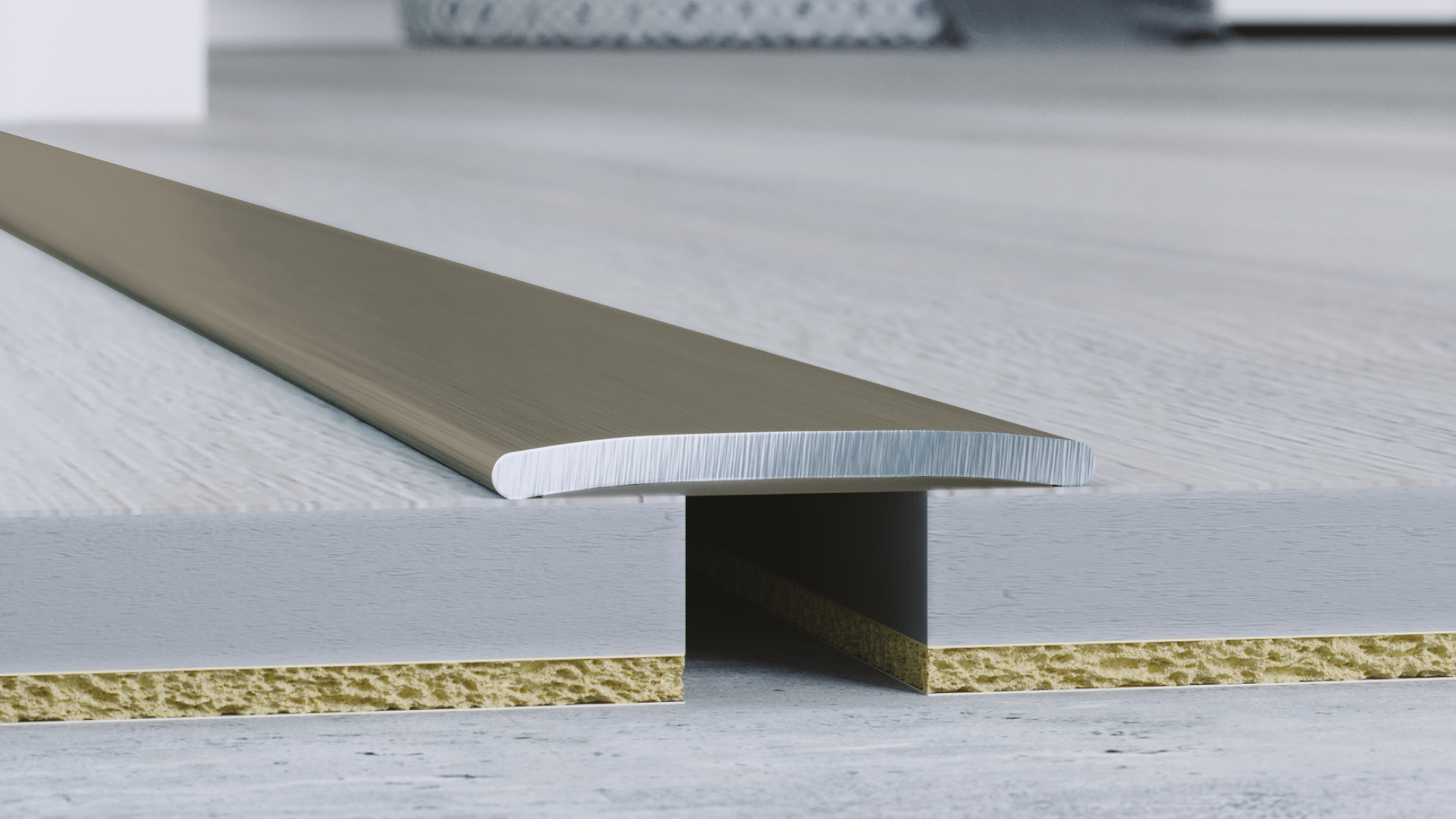 Floor profile Arbiton - PRO 20 BRUSHED TITANIUM B3 - 1,86 M