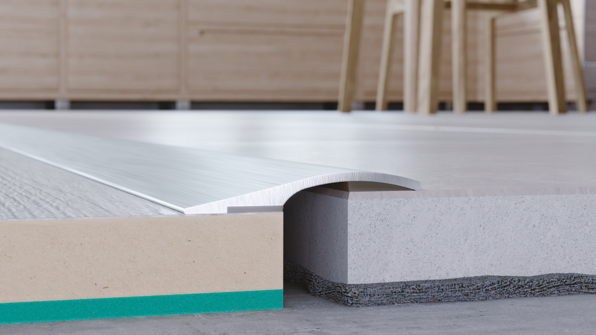 Floor profile Arbiton - PRO 26 BRUSHED SILVER B1 - 1,86 M