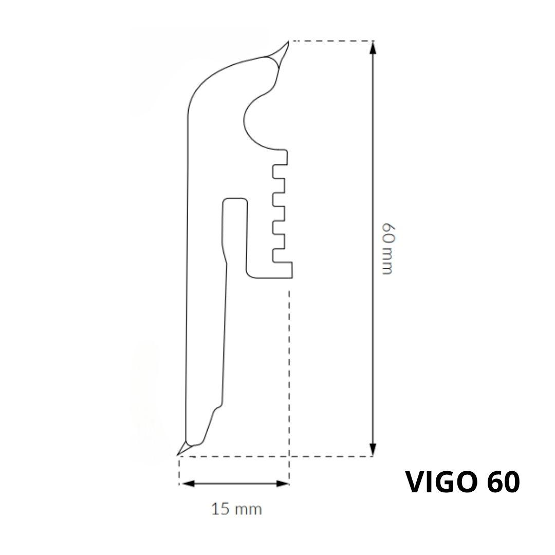 Skirting board Arbiton  - VIGO 60 ROSSPORT OAK 163