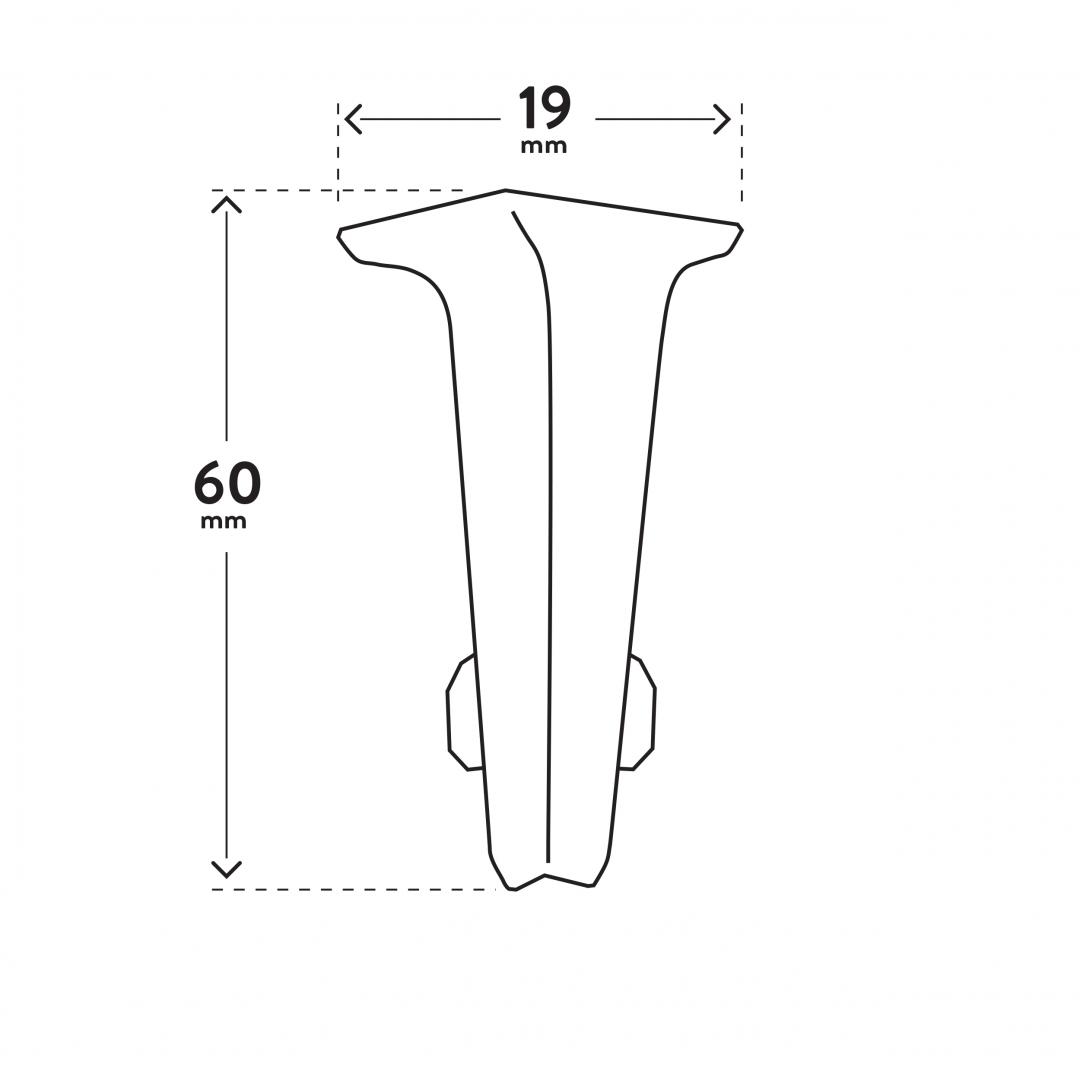 Internal corner VIGO 60 DARK GRAY 3 PACK - Arbiton