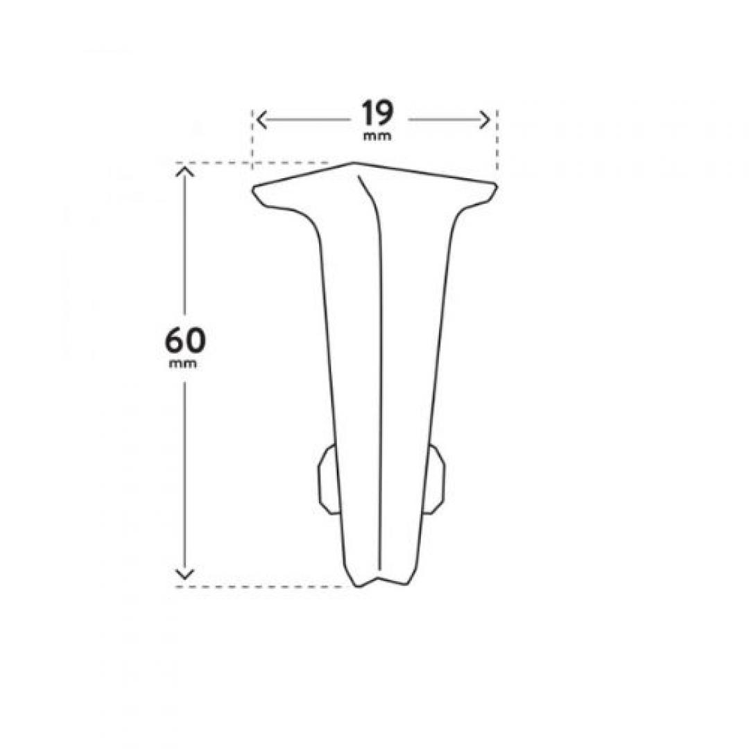 Internal corner VIGO 60 SCANDINAVIAN OAK 102 PACK - Arbiton