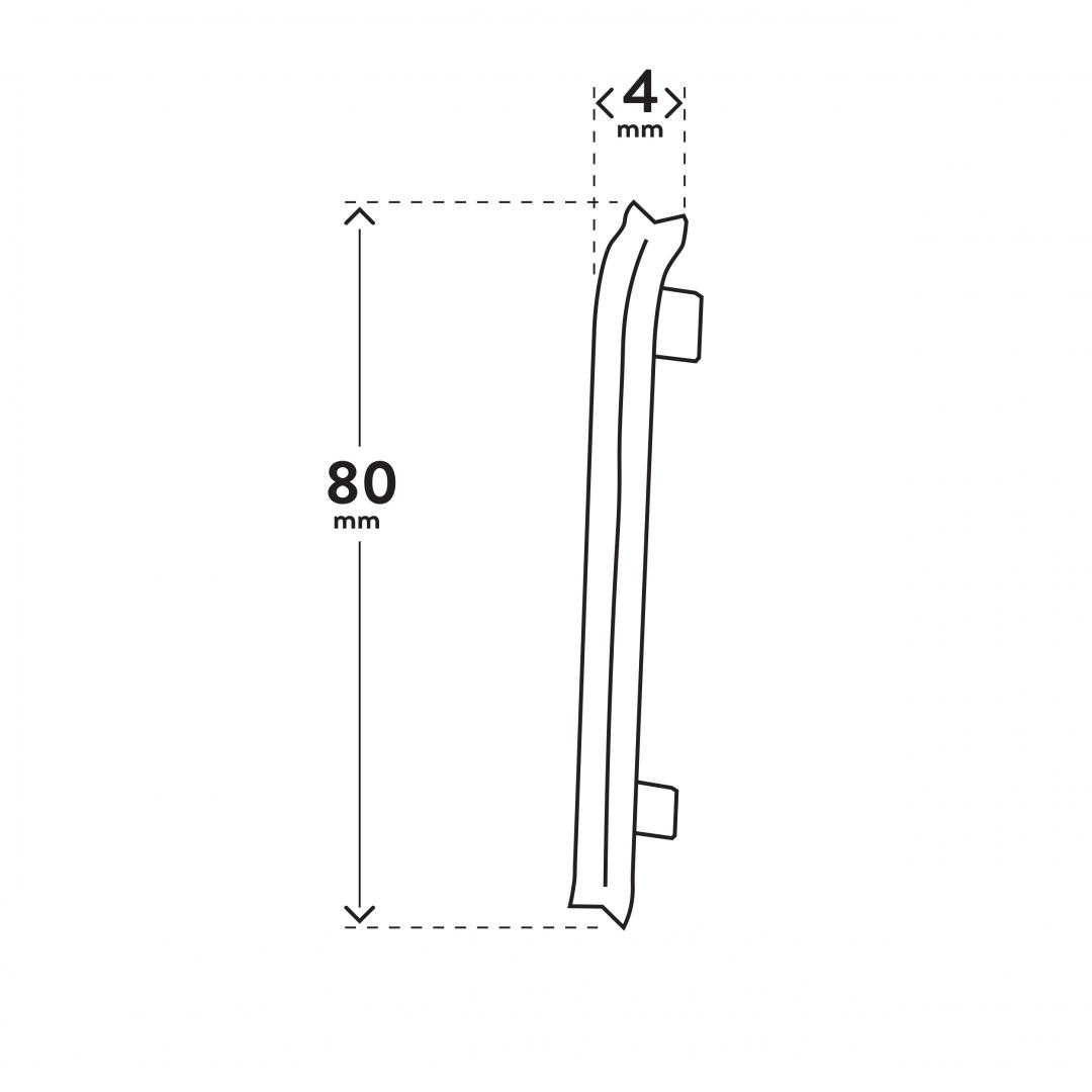 ВНУТРЕННИЙ УГОЛ VIGO 80 БЕЛЫЙ 1 УП. ФОЛ - Arbiton