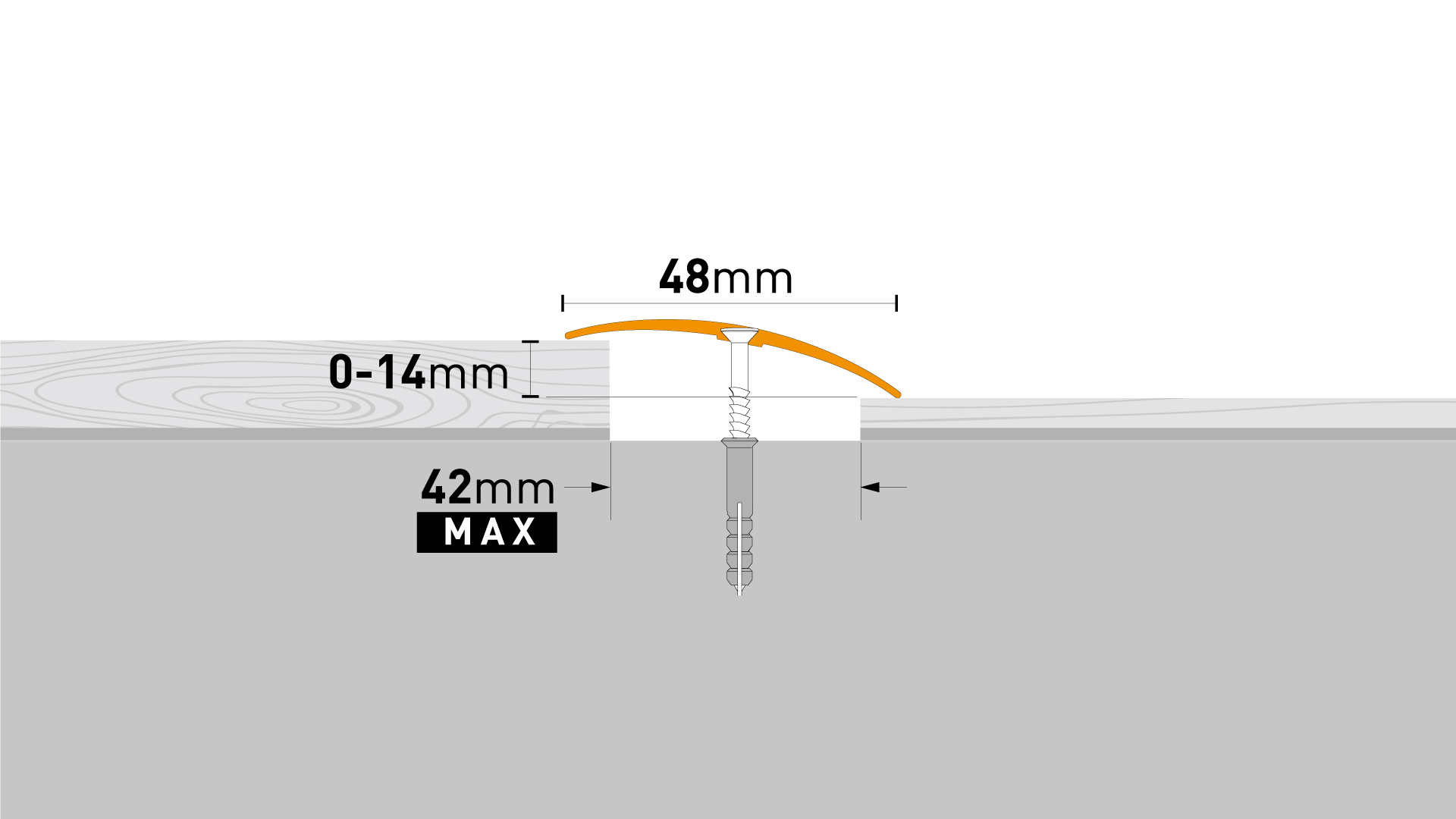 Floor profile Arbiton - PR4 SILVER A1 - 0,93 M