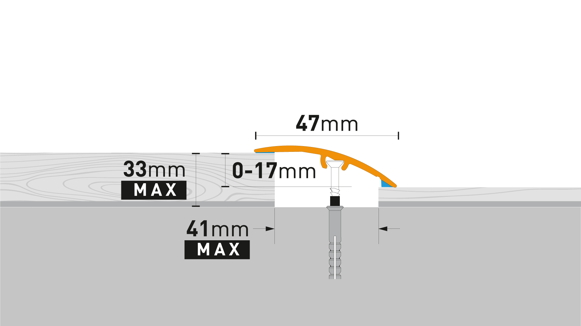 Floor profile Arbiton - SM3 SILVER A1 - 2,79 M